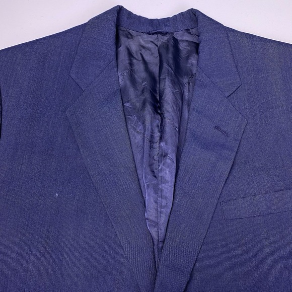 70s 80s Givenchy Gentleman Paris Blazer Suit Jacket (40R) Mens Navy GUC - Picture 1 of 12